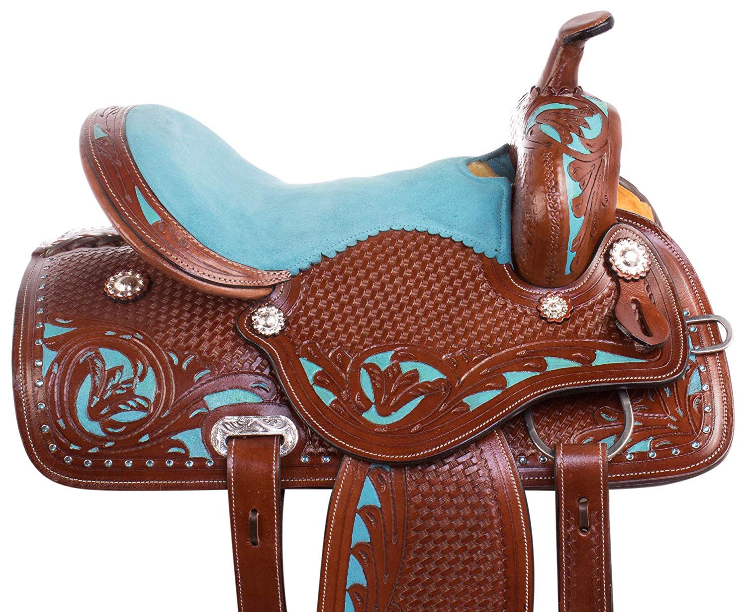 Strass bleu marine - Selle Western barrel en tt più modèle Sympa