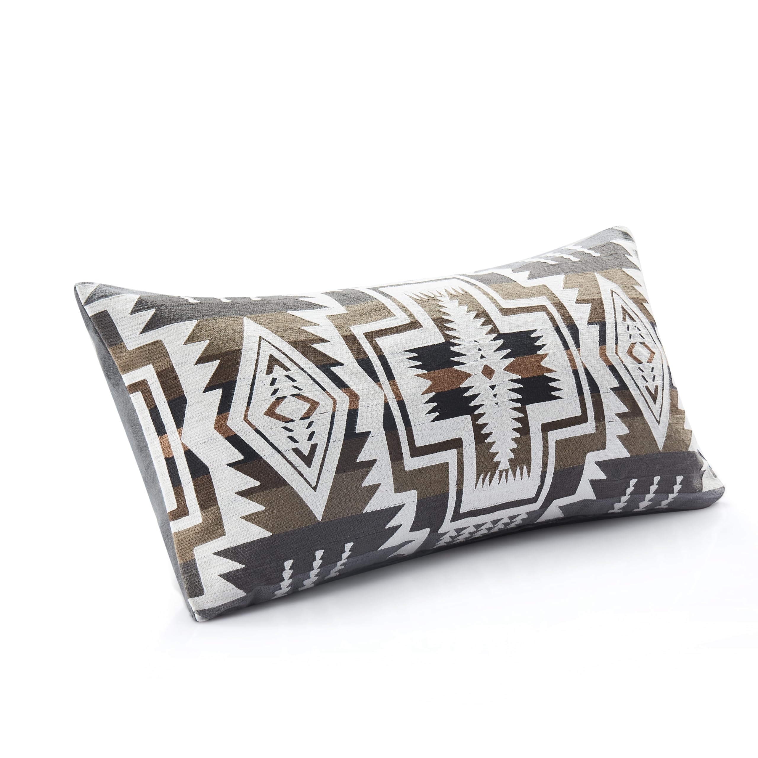 Pendleton Jacquard Fringed Throw Harding Star Royal - Harding Star Bronze
