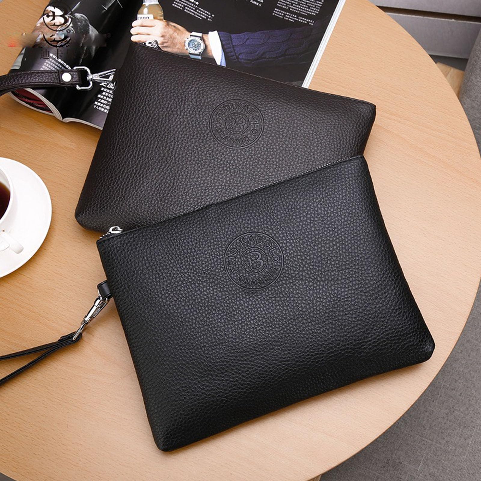 1 bolso de mano para hombre, bolso de mano negro para hombre, bolso de mano para hombre.