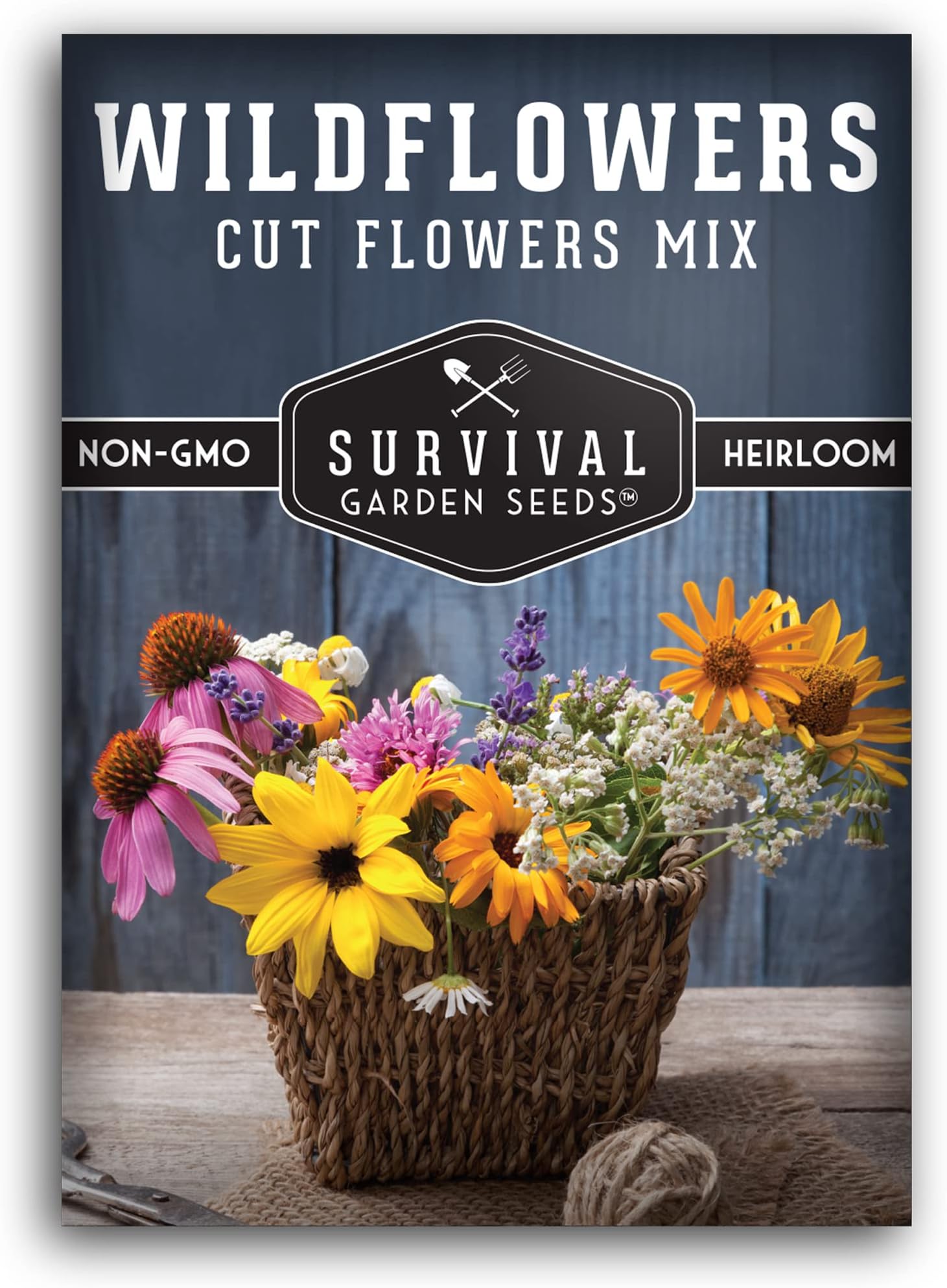 Cut Flowers & Wildflower Seed Mix for Planting โ 1 Packet with Instructions to Grow Cut Flowers in Your Home Vegetable Garden โ Non-GMO Heirloom Wildflower Seeds