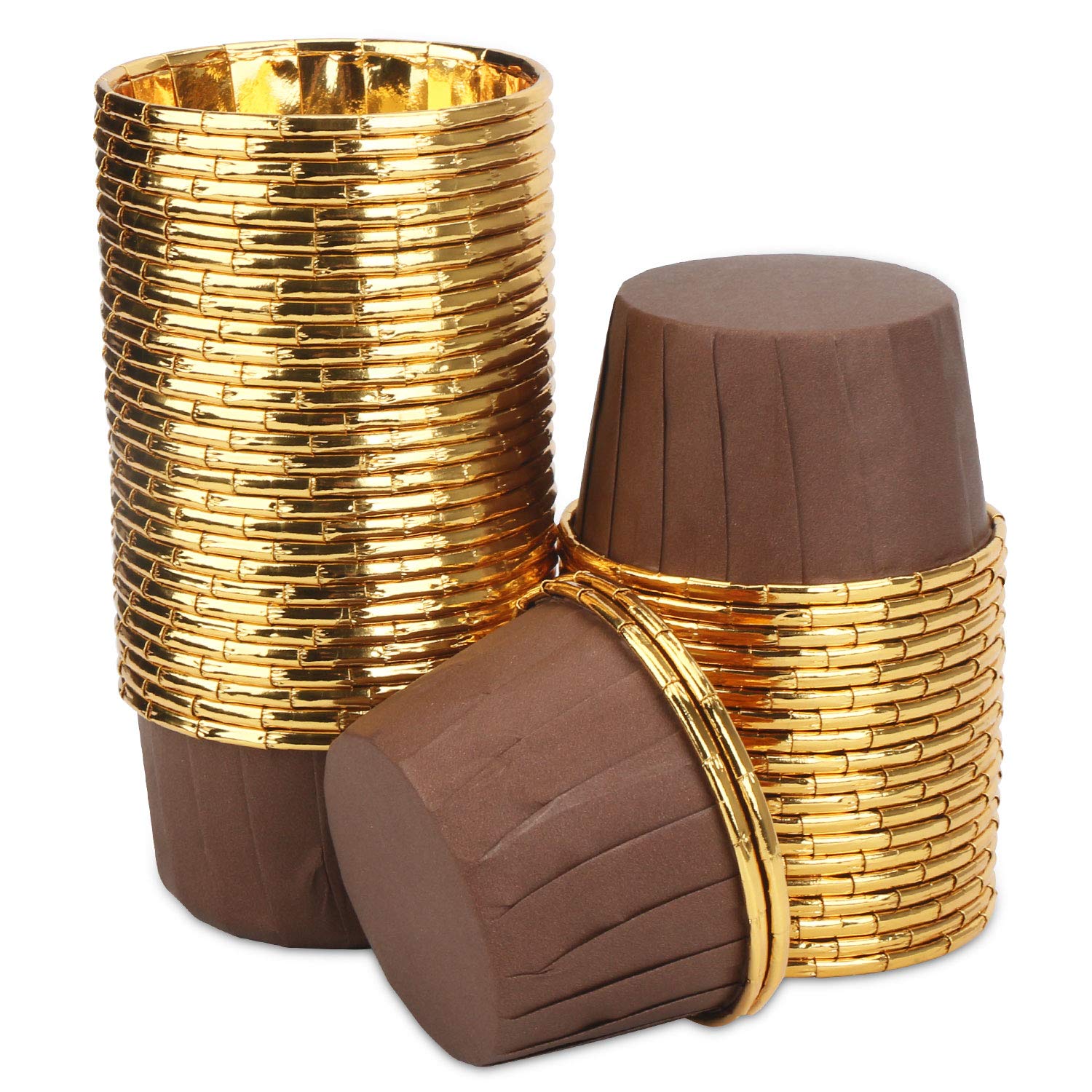 Aluminum Foil Cupcake Cups, Eusoar Disposable Muffin Liners 50Pcs, Baking Cups, Aluminum Cupcake Tip Pan Ramekin Holders, Little Pudding Cups