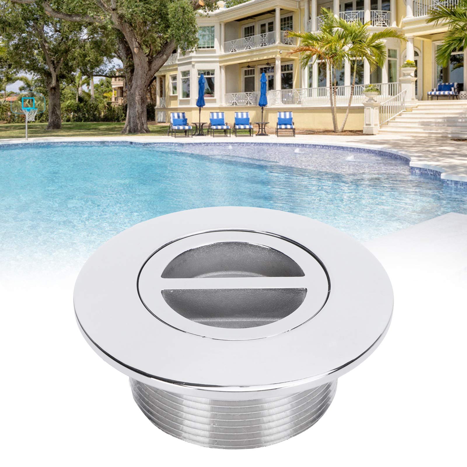 GOWENIC Salida de Agua de Piscina de Acero Inoxidable Antioxidante |Drenaje de Succión de Rosca Macho G2 para Sistemas de Circulación y Filtración