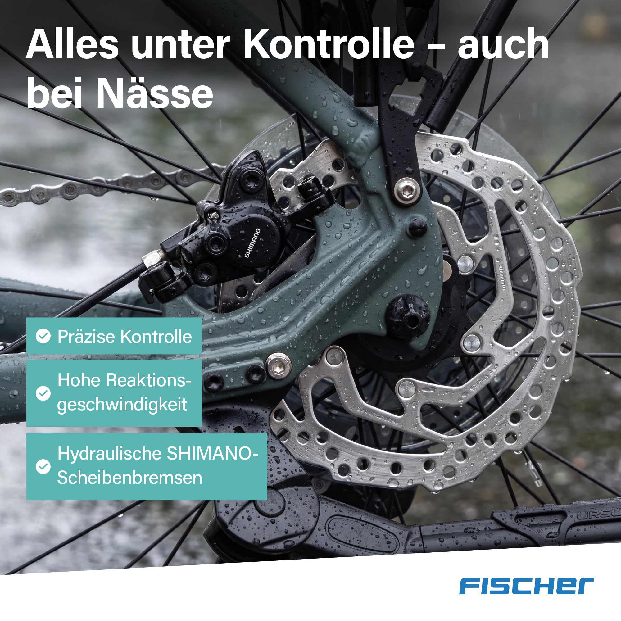 Fischer E-Bike ATB Terra 6.8i Ultimate Elektrofahrrad für Damen und Herren, RH 55, Mittelmotor 90 Nm, 36 V Akku