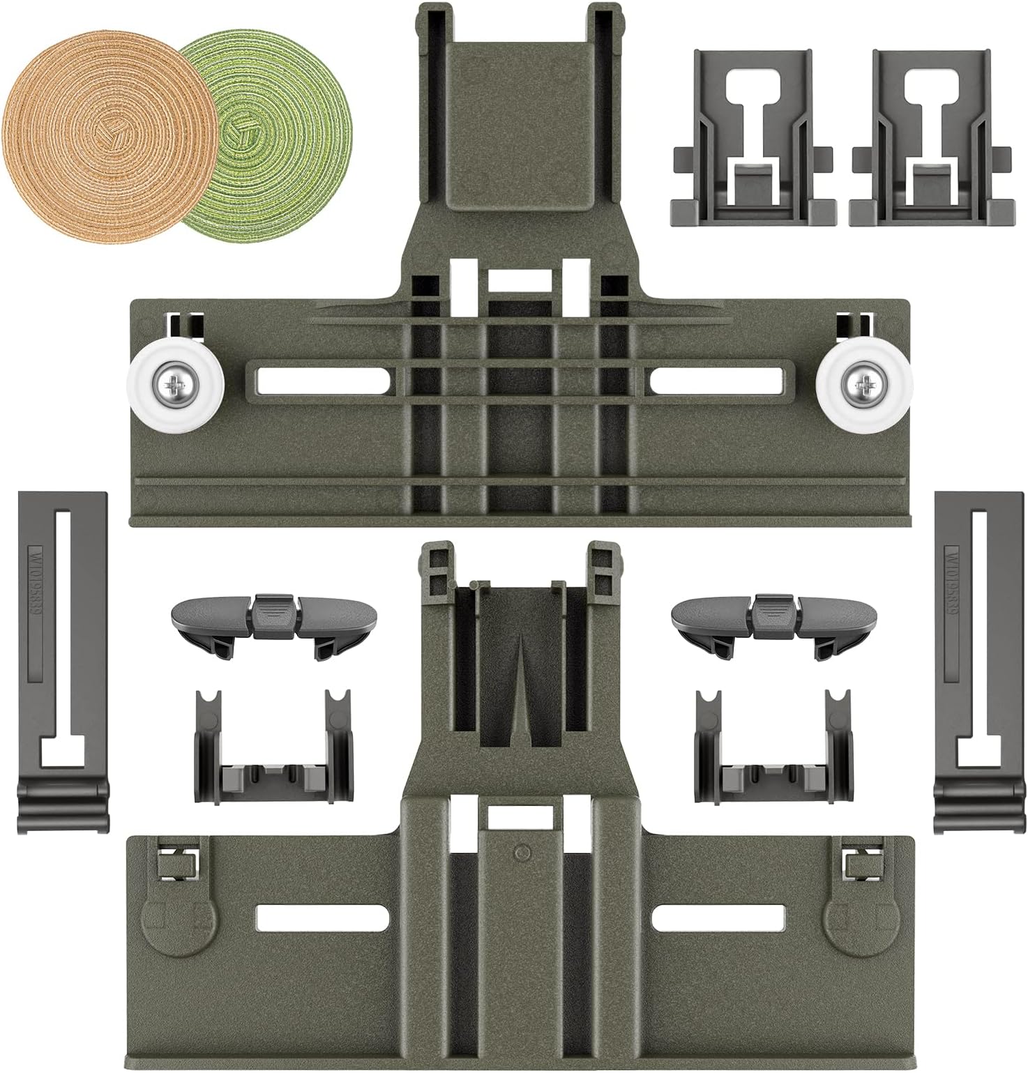UPGRADED W10350375 Dishwasher Top Rack Adjuster Parts Replacement for Whirlpool Dishwasher Parts WDT730PAHZ0 WDT750SAHZ0 WDTA50SAHZ0 WDT970SAHZ0 Upper Rack Parts,Fits Kenmore Dishwasher Top Rack Parts