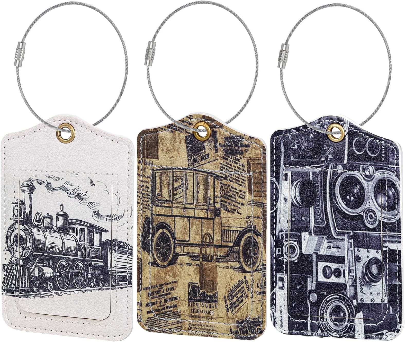 Fishent Luggage Tag, 3 Pack Travel Cruise Luggage Tags for