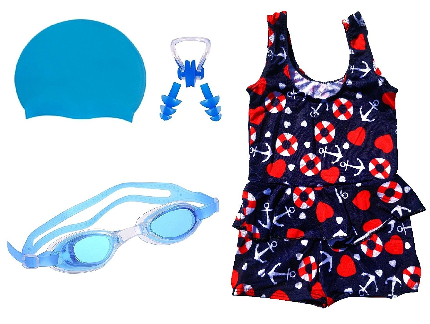 Golden Girl Girl Swimming Kit(103)-Blu Swimming Set, 6-7 Years (Blue) (B07D3367VK) Amazon Price History, Amazon Price Tracker