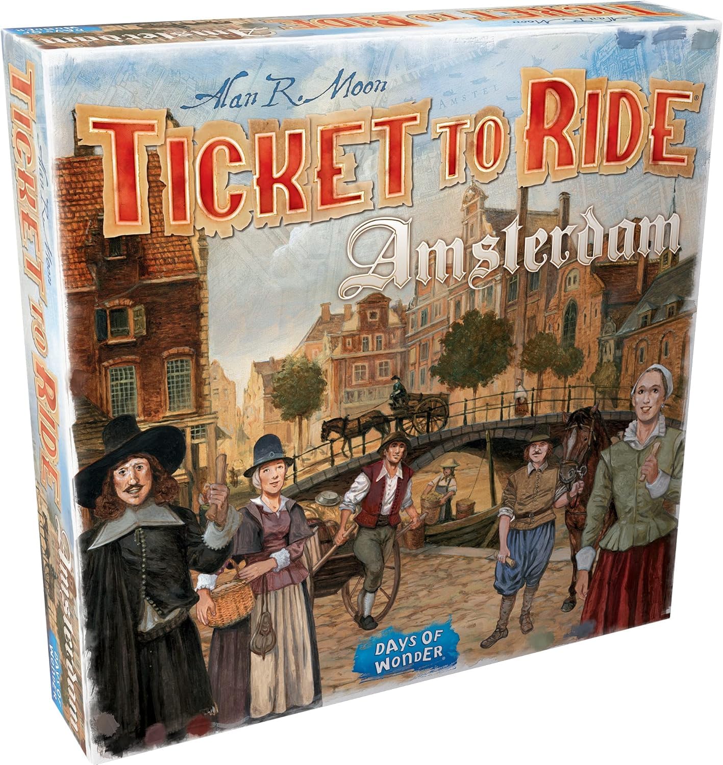 Ticket To Ride Amsterdam Board Game | Family Board Game | Board Game For Adults And Family | Train Game | Ages 8+ | For 2 To 4 Players | Average Playtime 10-15 Minutes | Made By Days Of Wonder