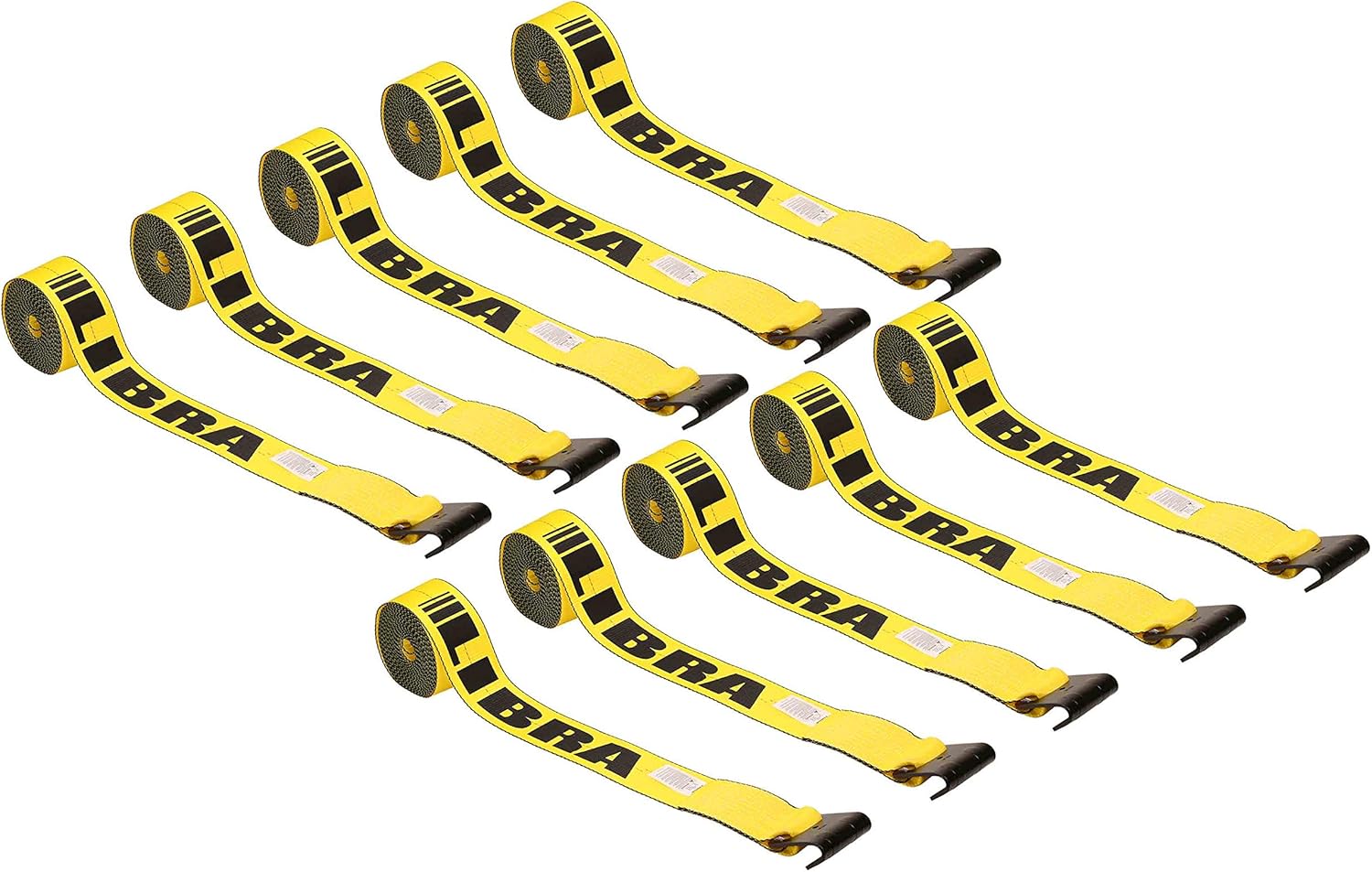 LIBRA (10) 4" X 30' Winch Strap W/Flat Hooks Flatbed Truck Trailer Tie Down 5400 LB …