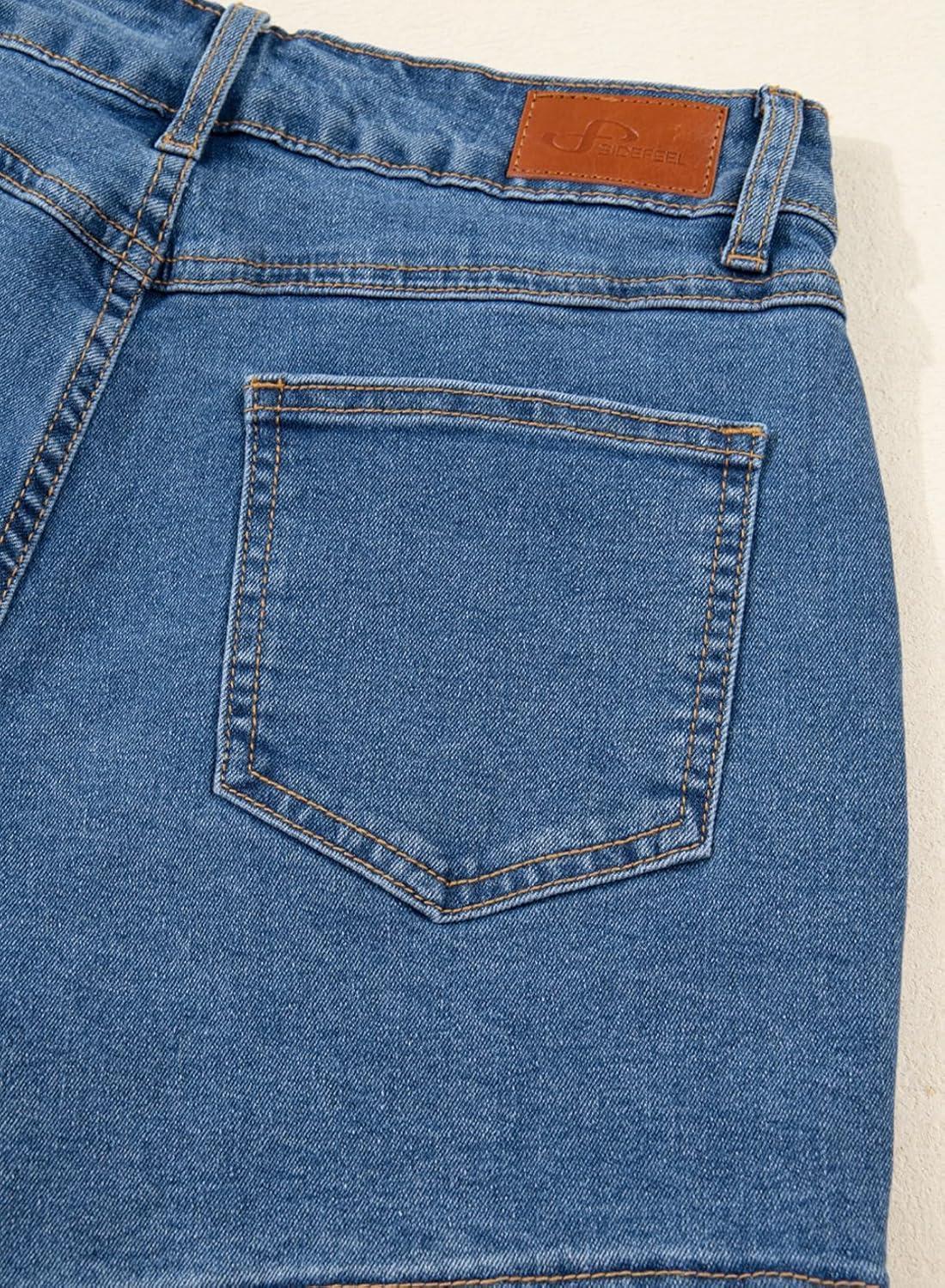 Sidefeel Skorts for Woman High Waisted Jean Skort Wrap Stretchy Asymmetrical Skorts - Image 6