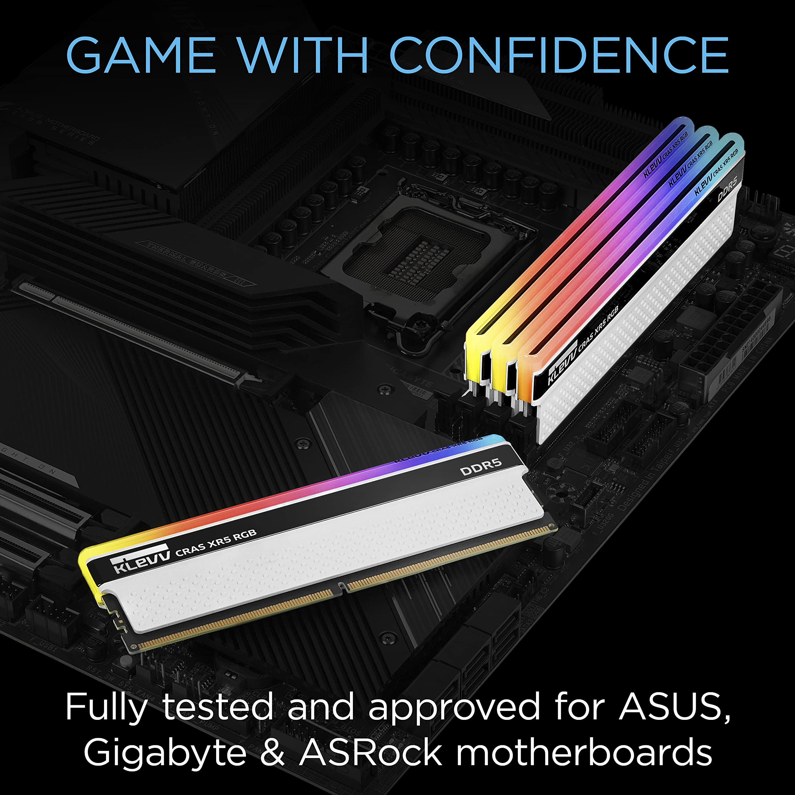 KLEVV CRAS XR5 DDR5 RGB 32GB (2x 16GB) 6000MHz CL32 Gaming Memory