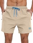 APTRO Men's Swim Shorts Swim Trunks 5" Quick Dry Bathing Suits Swimwear with Zipper Pockets
