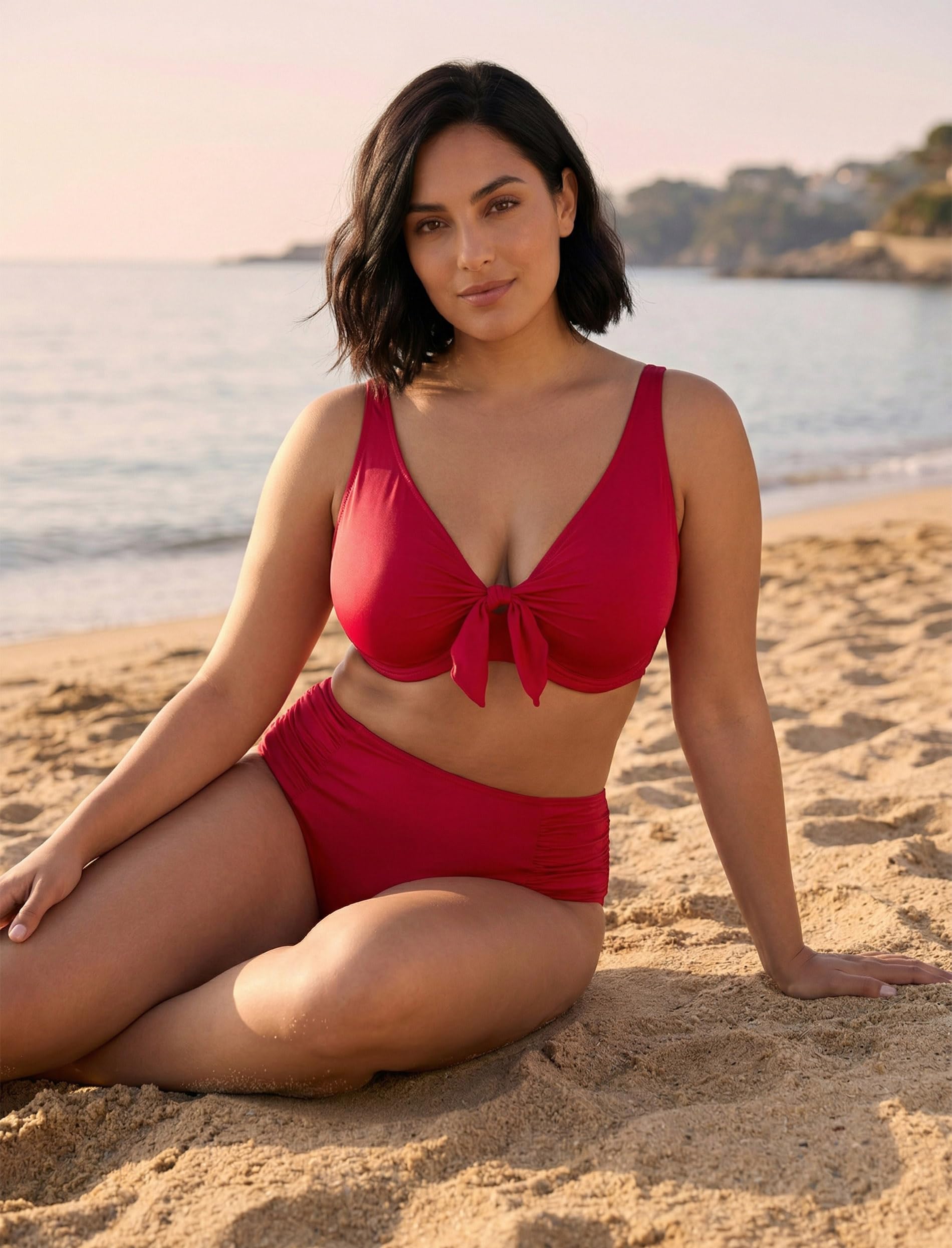 Vivisence 3002 Damskie Majtki Figi Kąpielowe Wyższy Stan Bikini