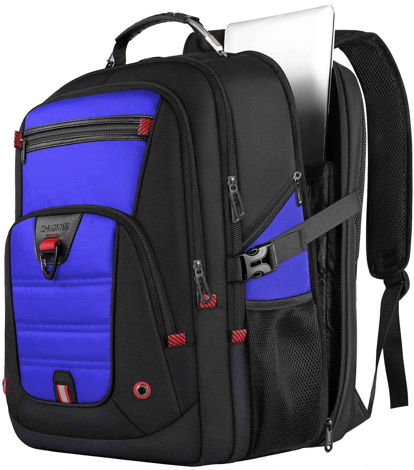 Z-MGKISS Gaming Laptop Travel Backpack Fits 18.4"-19" Laptops, Extra Large TSA Carry On Bag, College Business Work Mens Backpack, Blue