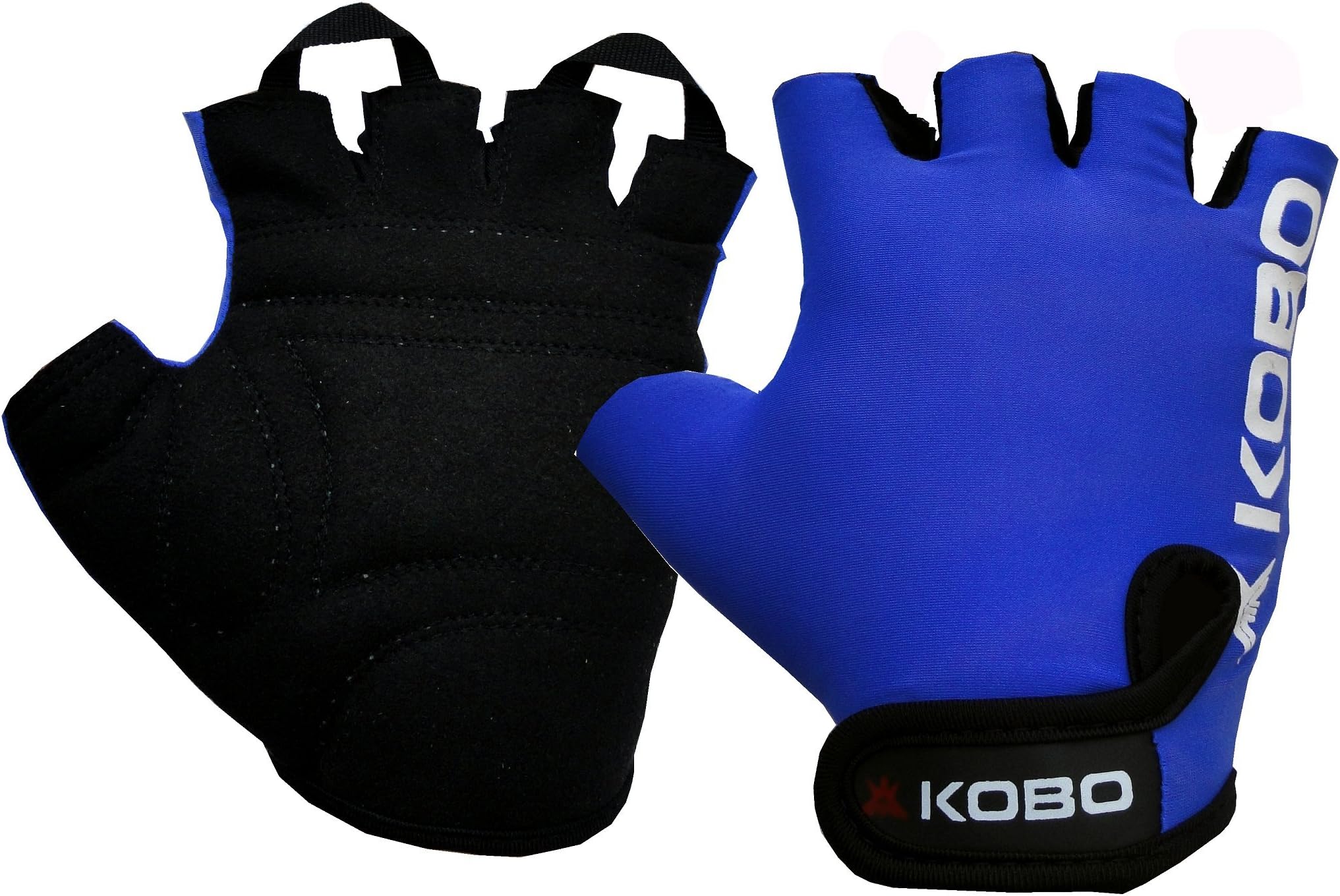 Kobo WTG-05 Leather Gym Gloves, X-Large (Blue)