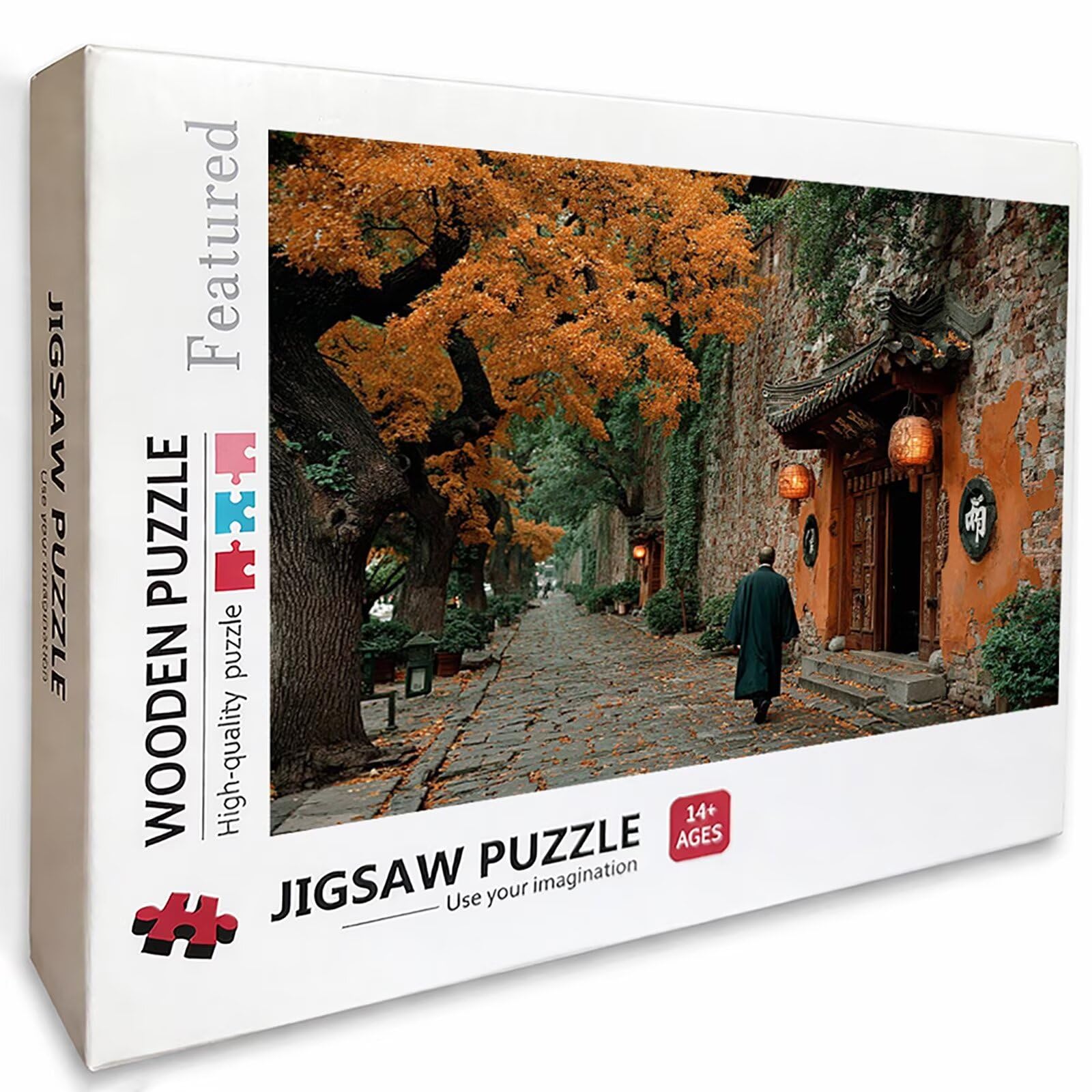Puzzle z widokiem ulicy, 2000 elementów dla dorosłych, drewniane puzzle "zrób to sam", 99 x 70 cm, drewniane puzzle dla całej rodziny, duże, sprytne zagadki, dekoracyjne puzzle, gra zręcznościowa
