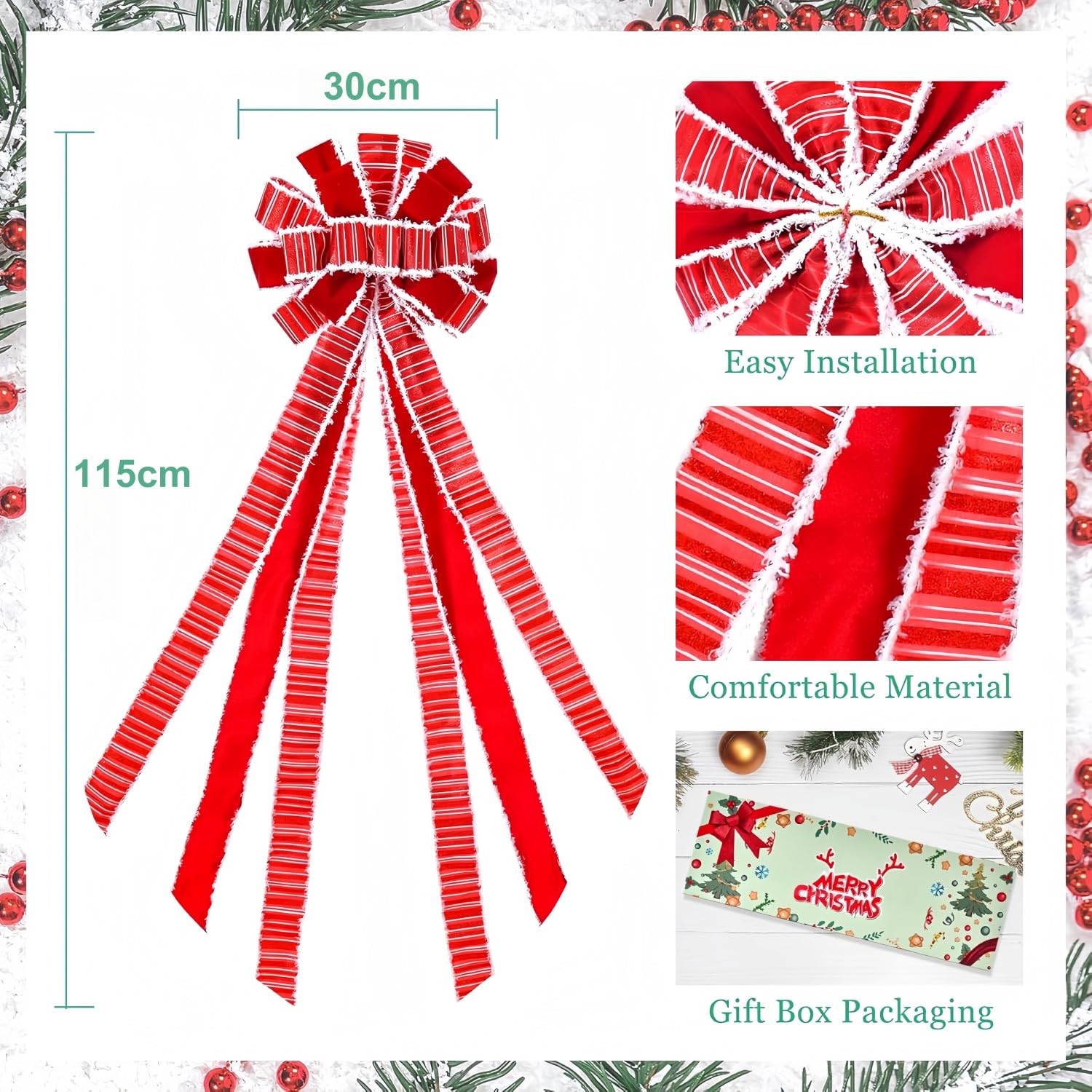 Fiocco Velluto Rosso Albero Di Natale, Fiocchi Per Albero Di Natale In Velluto - Fiocco A Ghirlanda Vintage, 12/24 Pezzi Fiocco Di Velluto Rosso, Decorazione Dell'Albero Di Natale (rosso,24 pcs Fiocco Velluto Rosso Albero Di Natale, Fiocchi Per Albero Di Natale In Velluto - Fiocco A Ghirlanda Vintage, 12/24 Pezzi Fiocco Di Velluto Rosso, Decorazione Dell'Albero Di Natale (rosso,24 pcs