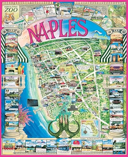 White Mountain Puzzles Naples Florida - Rompecabezas de 1000 piezas White Mountain Puzzles Naples Florida - Rompecabezas de 1000 piezas