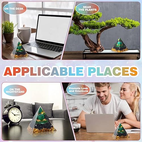 Miniatura 8 de Orgone Pyramid Crystal Healing Stone Energy Generator Healing Crystals Chakra Crystal Healing Meditation Crystal Sphere Orgonite Crystal Pyramid