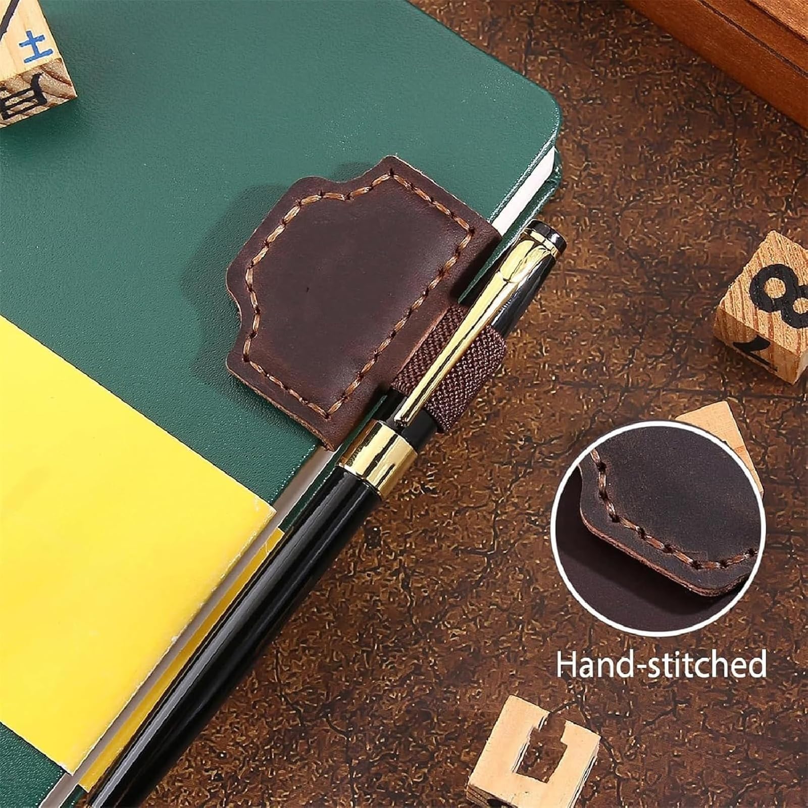 QUYANGCHIFENG 2pcs Magnetic Leather Bookmarks - Handmade Star Shape For Book Lovers Gift