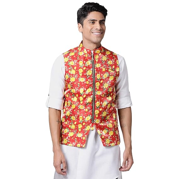 floral nehru jacket