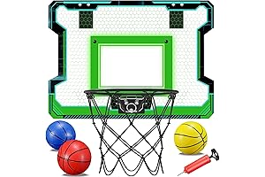 Wall Mounted Mini Basketball Hoop Set for Kids and Adults