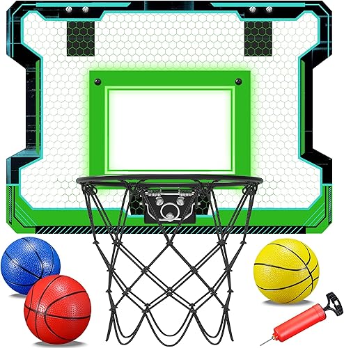 Mini aro de baloncesto para interiores, aro de baloncesto con accesorios completos para montaje en habitación y pared, sobre la puerta, pequeño