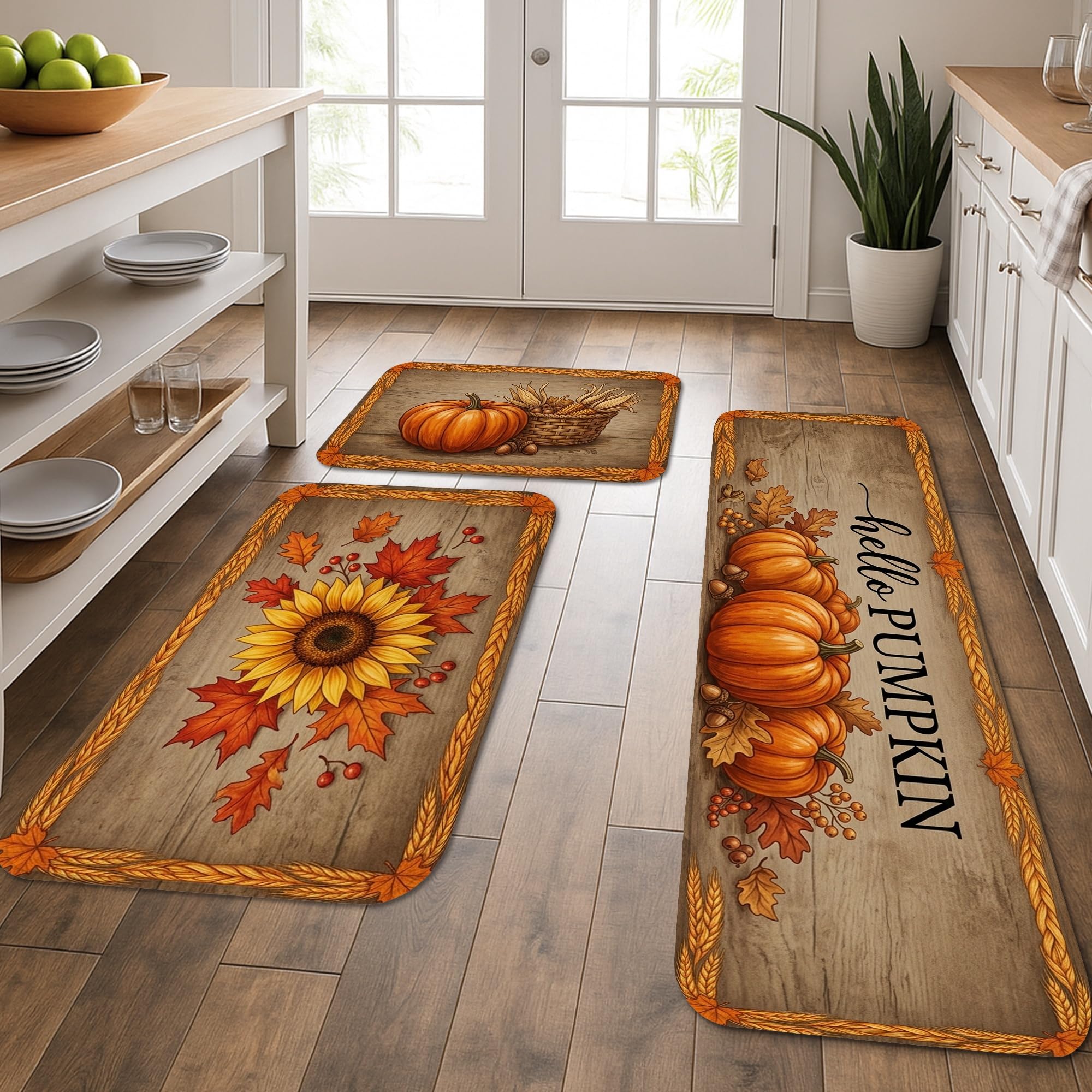 Tapis de cuisine confortable pour évier et buanderie style rustique