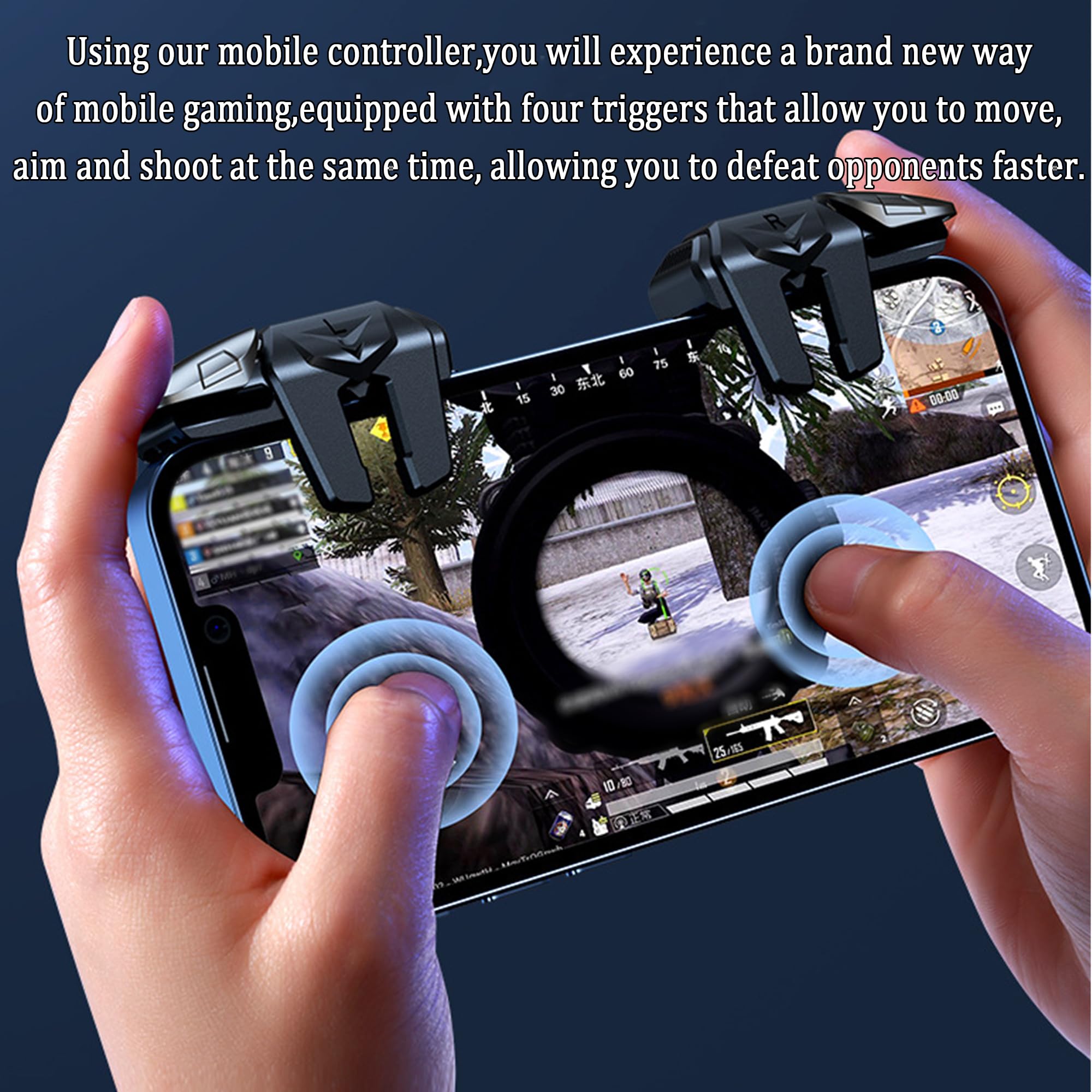 2 + 2 pezzi di controller mobile trigger per telefono cellulare trigger Touch Screen Sleeve Controller per cellulare Trigger 1 paio di scatto + 2 paia di ditali, trigger ergonomico –