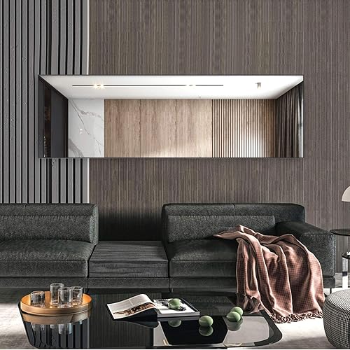 Miniatura 3 de KIAYACI - Espejo para pared de cuerpo completo, espejo para dormitorio o vestidor, se puede colocar de pie, colgado o apoyado contra la pared, con