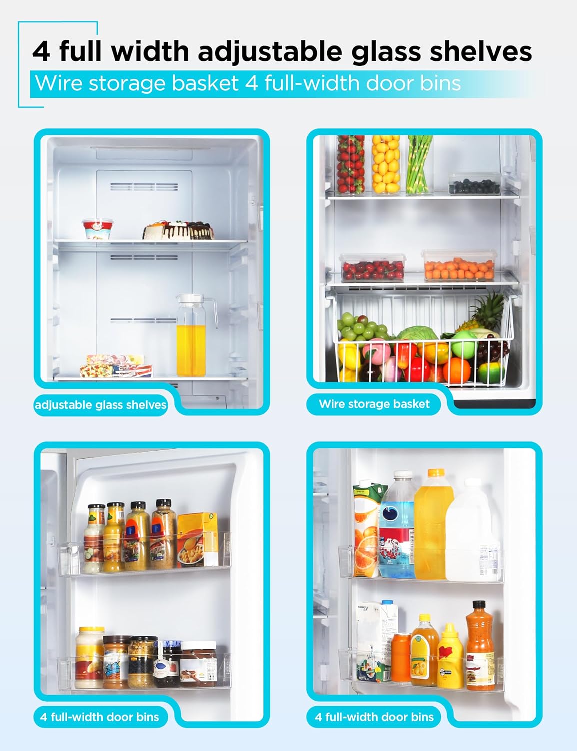 BLACK+DECKER 17 Cu. Ft. Convertible Freezer Refrigerator, Upright Freezer with Glass Shelves, ENERGY STAR rated, Frost Free, BUC1700XW, White