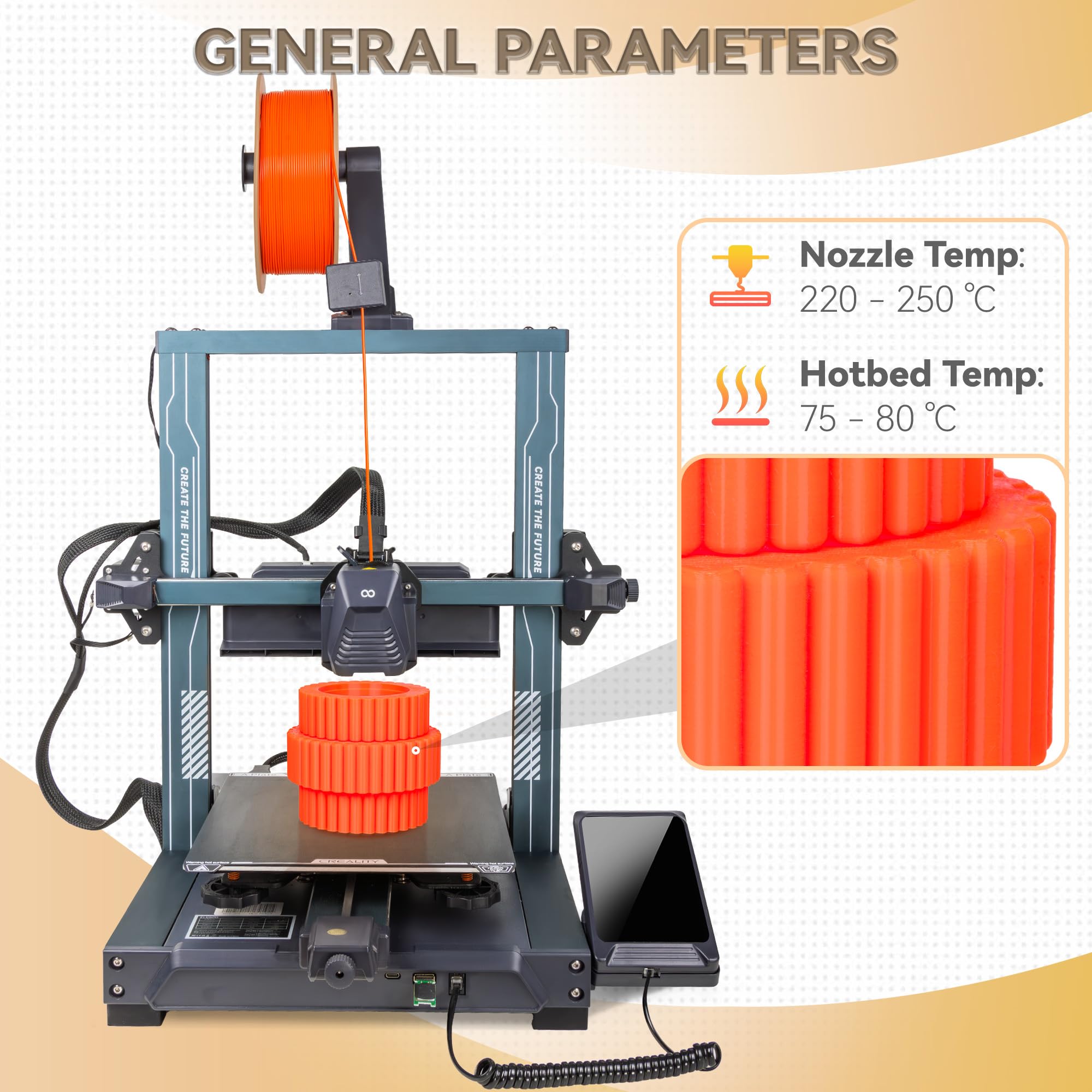 TINMORRY Filament PETG Rapid 1,75 mm, filament do drukarki 3D 1 kg × 4, 4 kolory