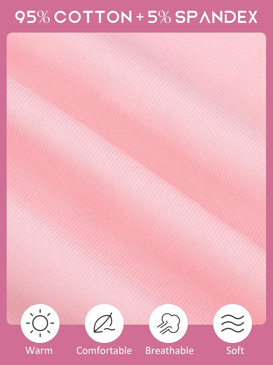 Resinta 6 Pack Girls Cotton Leggings Kids Pull On Leggings Elastic Waistband Stretchy Full Length Footless Soft Tights Pants - Image 4