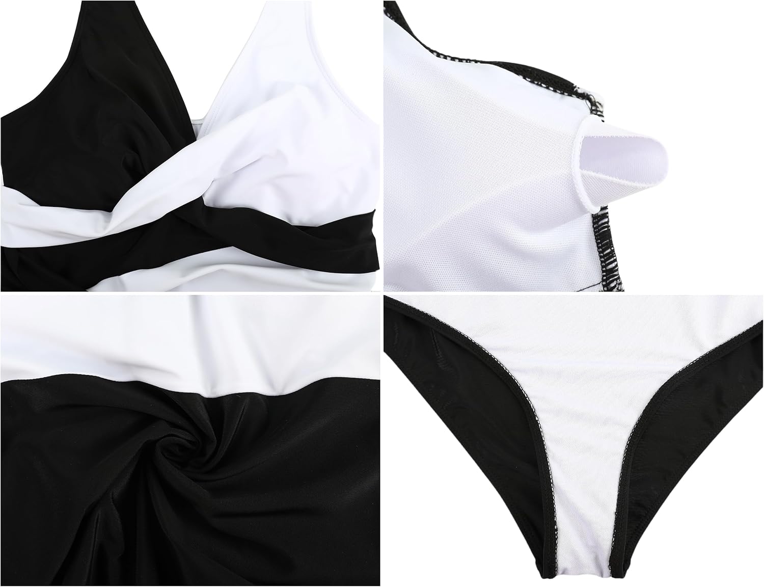 Mycoco Tummy Control Swimsuits for Women with Wide Shoulder Straps Slimming Bathing Suit Push Up One Piece Swimsuit