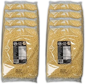 Bearded Butchers High-Temp Mozzarella Cheese, Case of 8 (2.5 lb Bags) – 20 lbs Total, Shelf-Stable 1/4-Inch Cubes for Up to 25 lbs of Meat Per Bag, 400°F High-Temperature Cheese – Ideal for Sausage Making, Brats, Snack Sticks, Burgers, and More