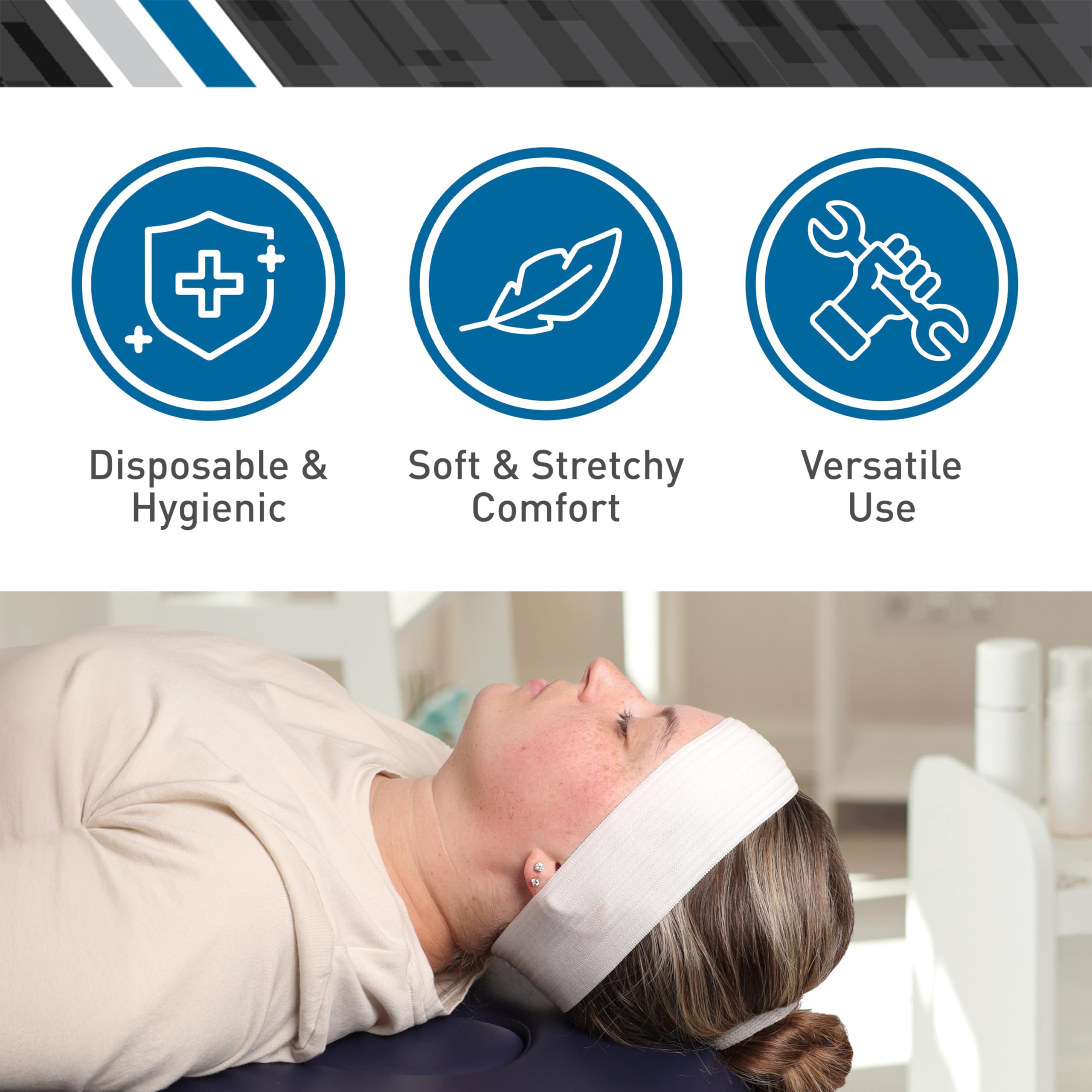BodyMed White Disposable Medical & Spa Headbands