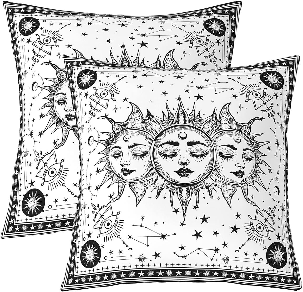 Erosebridal Leopard Cushion Covers,Red Rose Flower Cheetah Boys Cushion Cases Safari Panther Floral Pillow Covers,Wild Animal Romantic Black White Set of 2 Throw Pillow Covers 24x24 Inch