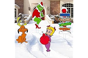 Grinch Christmas Decorations, 4 PCS Yard Signs 23 In Extra Large Grinch...
