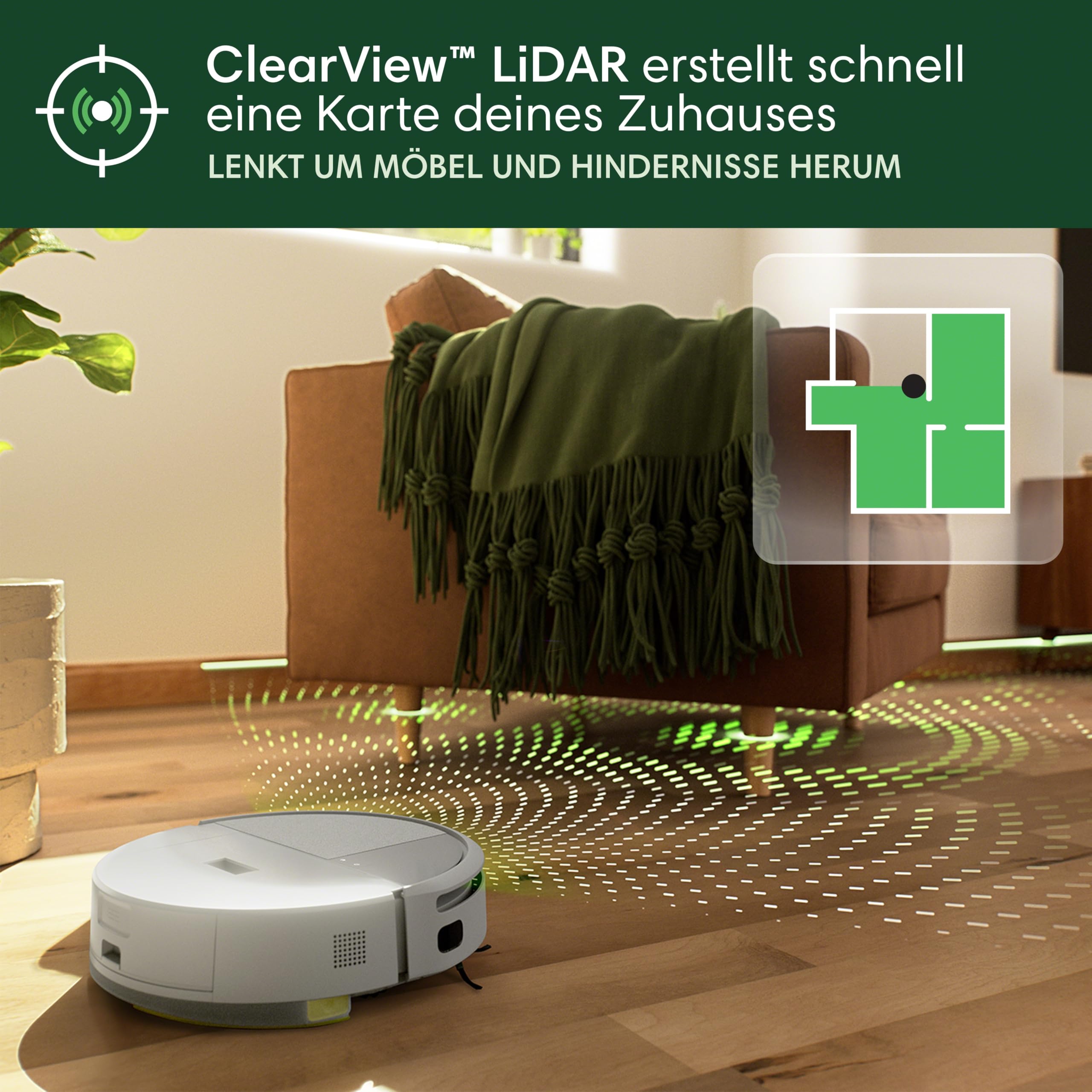 iRobot Roomba 205 DustCompactor Combo Saugroboter – Automatische Staubverdichtung im Roboter, kein Entleeren für 60 Tage, Beutellose, Power-Lift-Saugkraft, Wischen, LiDAR