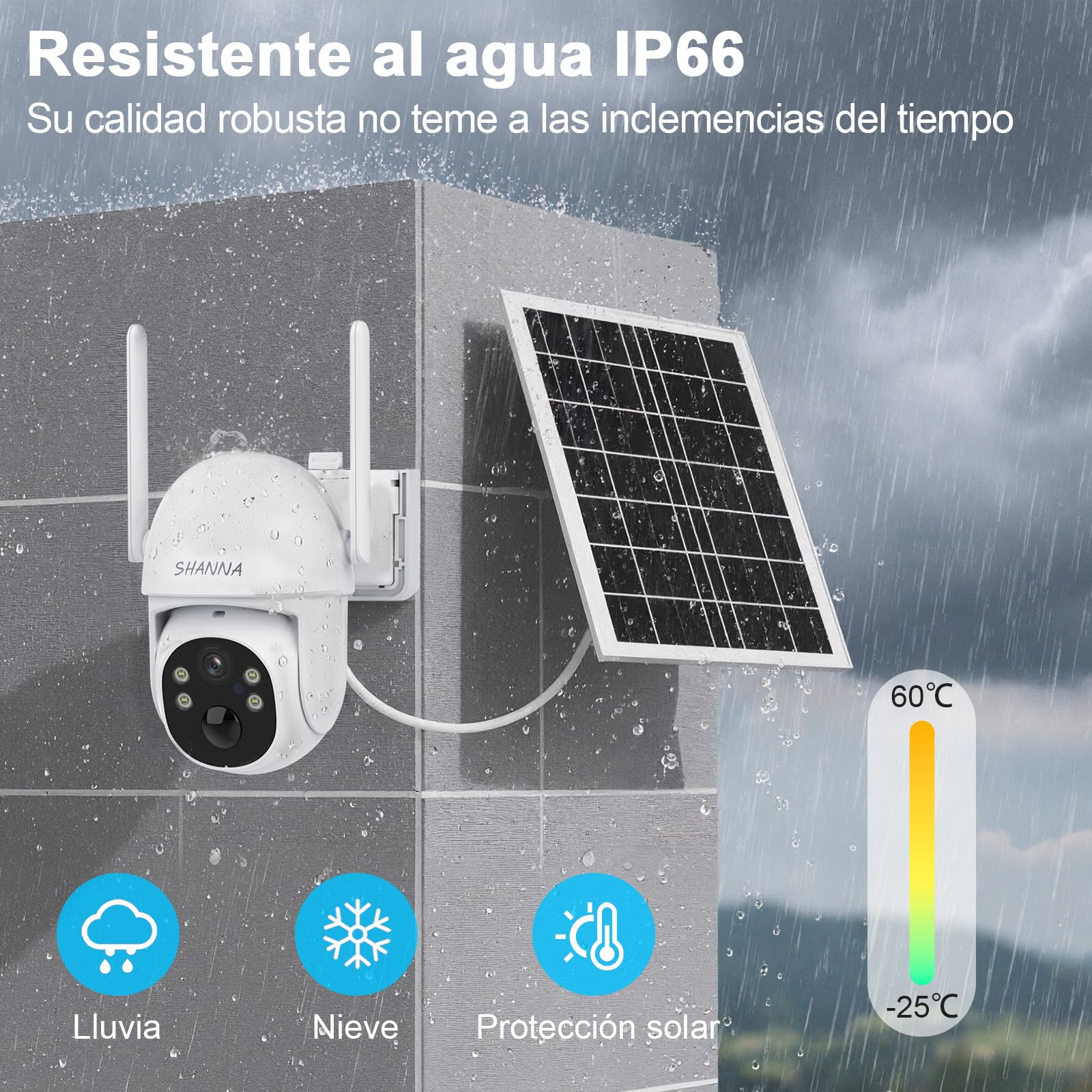 [Datos ilimitados gratuitos de por vida] Camara Vigilancia Solar con eSIM, 2K Camara 4G Exterior Solar con Baterías de 7800mAh,Visión Nocturna a Color,Seguimiento Automático,Audio de Dos Vías,IP66