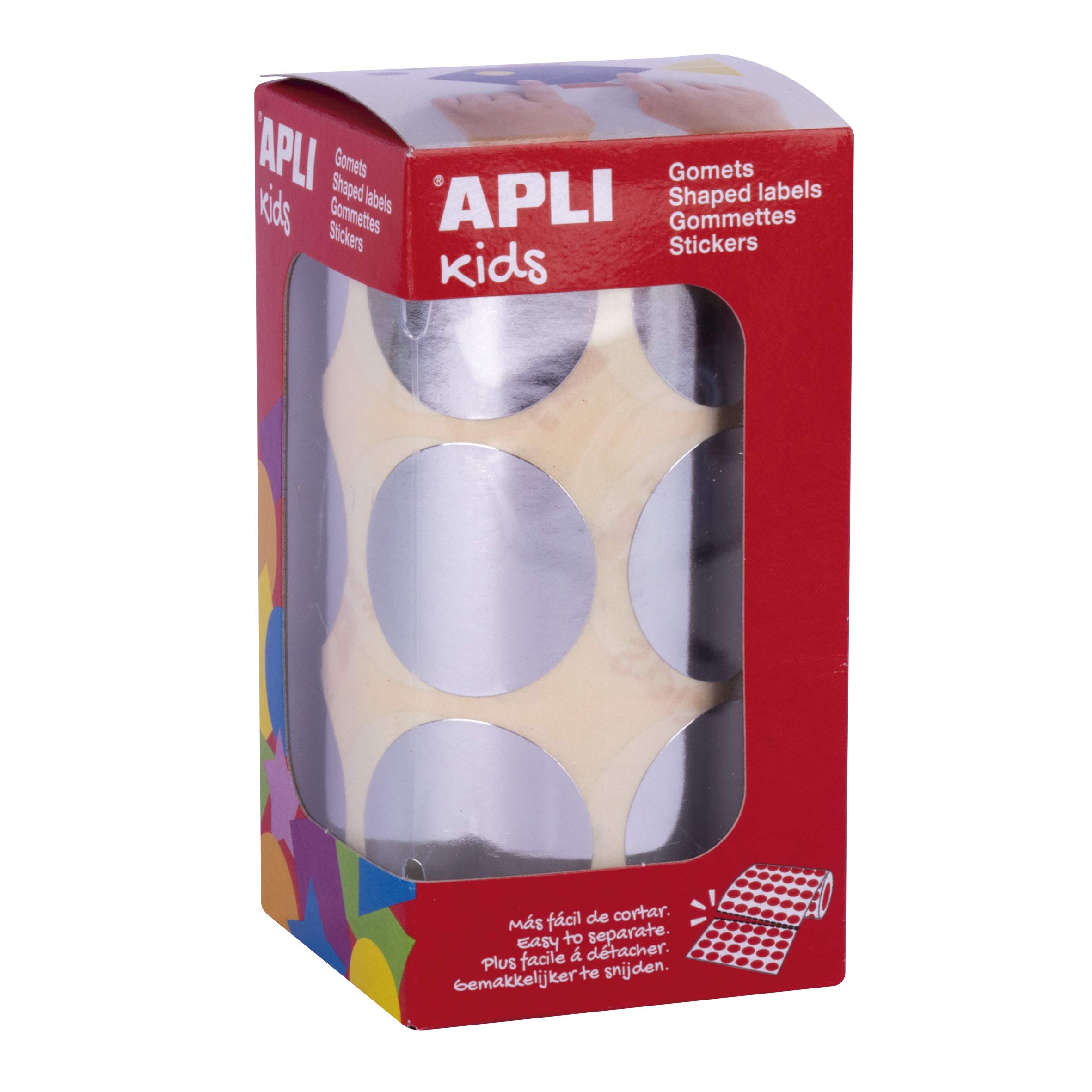 APLI Kids 18482 – Roll of Round Rubber Bands Ø33 mm Metallic Silver