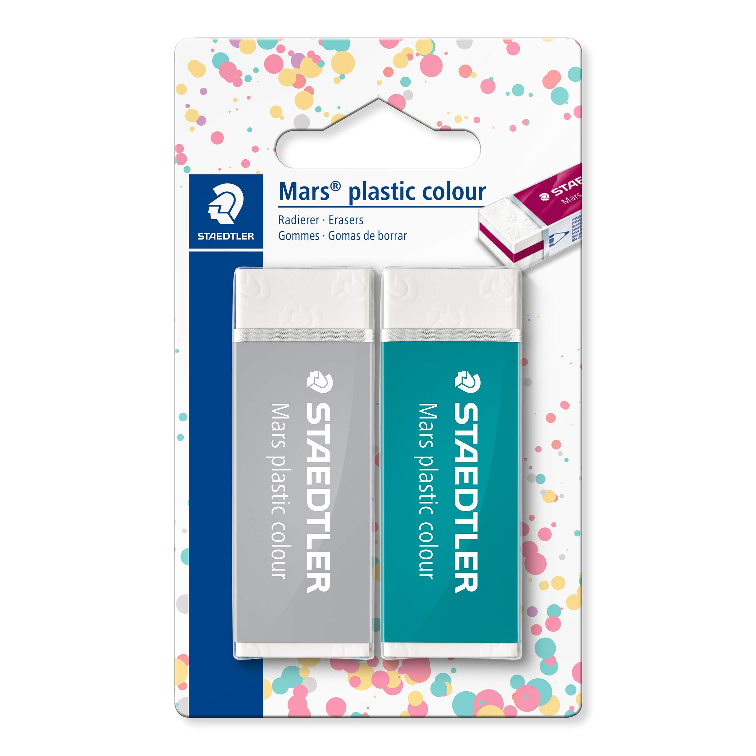STAEDTLER Mars Plastic Colour Sandwich Eraser Blistercard 2 sztuki