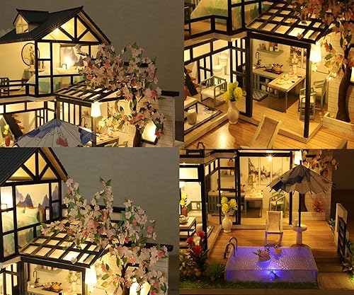 Miniatura 5 de Ahilan Dollhouse - Kit de casa de muñecas en miniatura para construir para adultos, sala creativa con muebles para regalo romántico de San Valentín