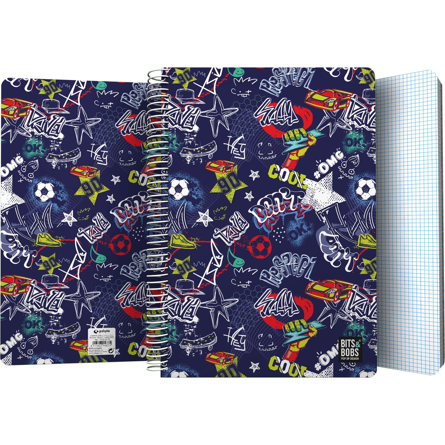 Star Bits and Bobs Grid Folio Pad 4mm 80hj, blue