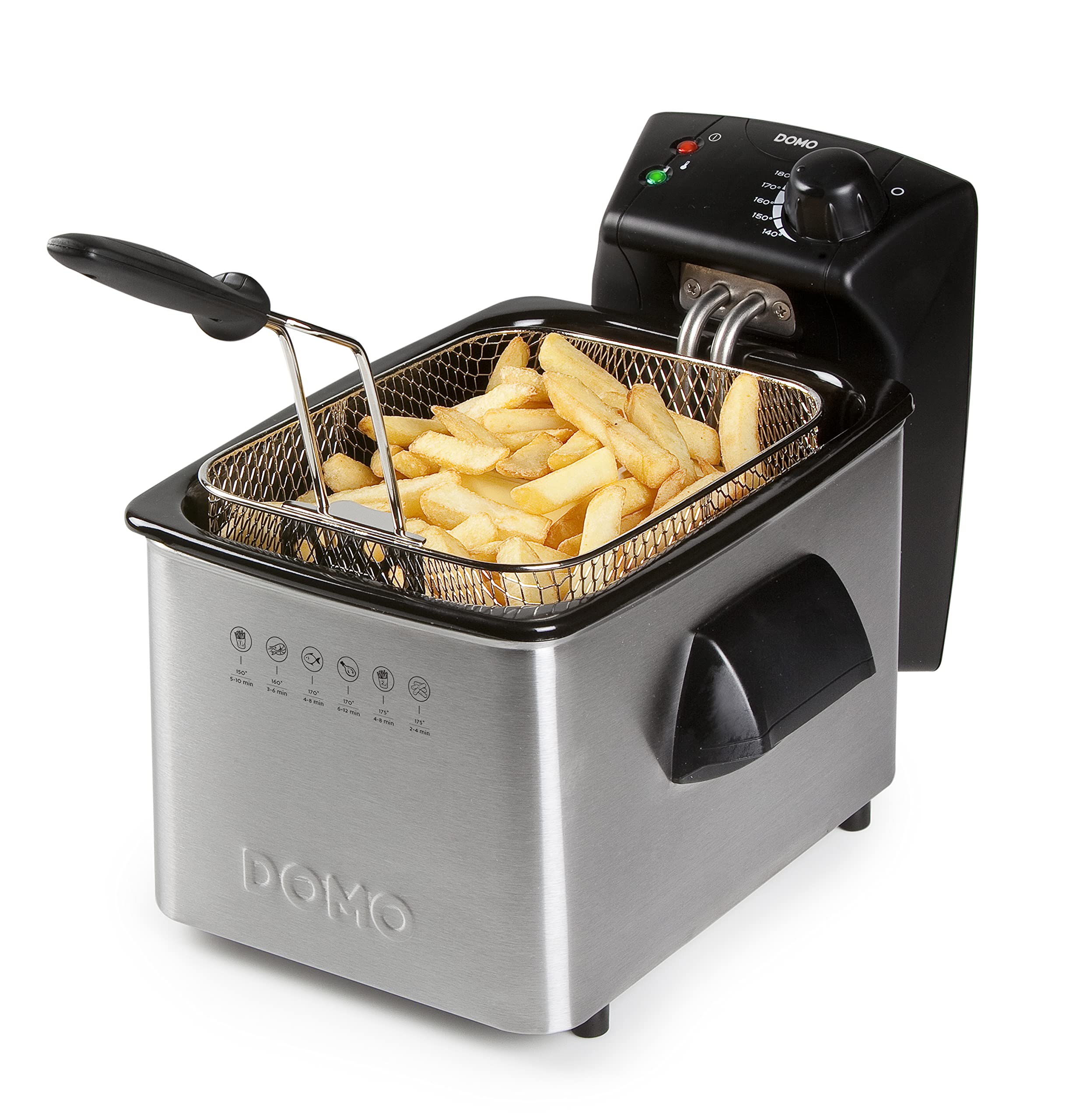 Freidora Domo DO464FR para preparar croquetas y patatas crujientes en cenas familiares