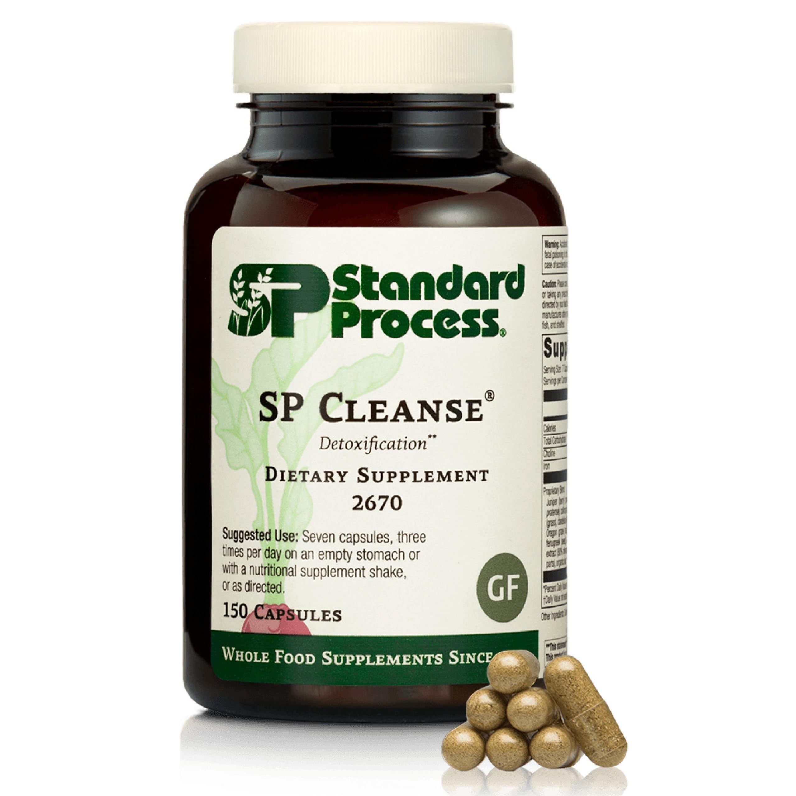 Standard Process SP Cleanse, Kidney & Liver Support, 150 Capsules