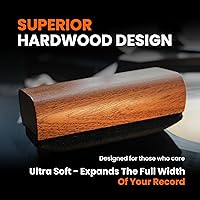 Vista 5 de Ultimate 5-Piece Vinyl Record Cleaning Kit Includes: Record Cleaner – Velvet, Microfiber & Stylus Brush Made from Premium Hardwood – Clean
