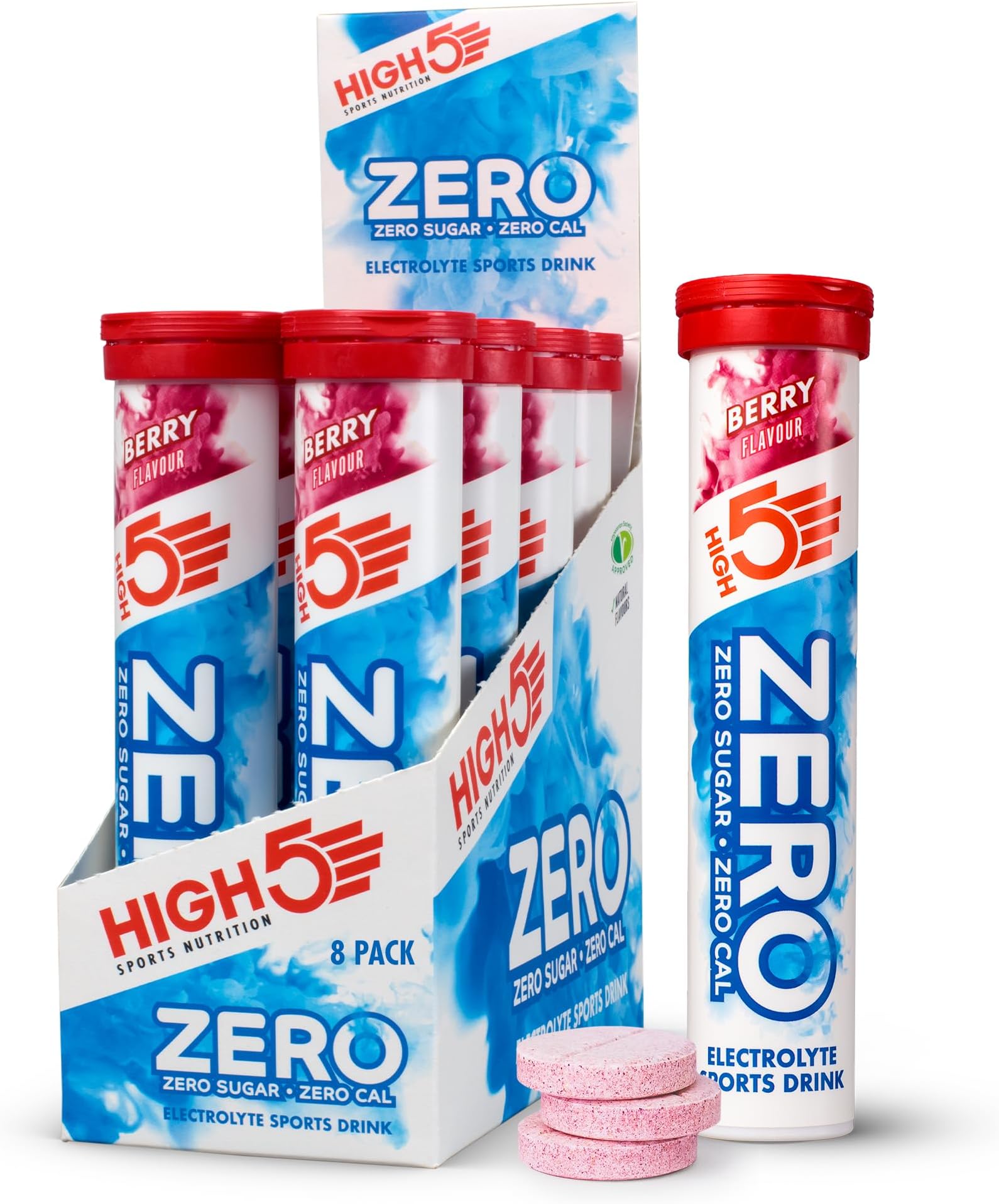 Zero Electrolyte Tablets, Berry, Sugar Free Hydration, 8 Tubes | Sugar free hydration tablets with vitamin C to support hydration before, during, and after exercise or everyday activity.