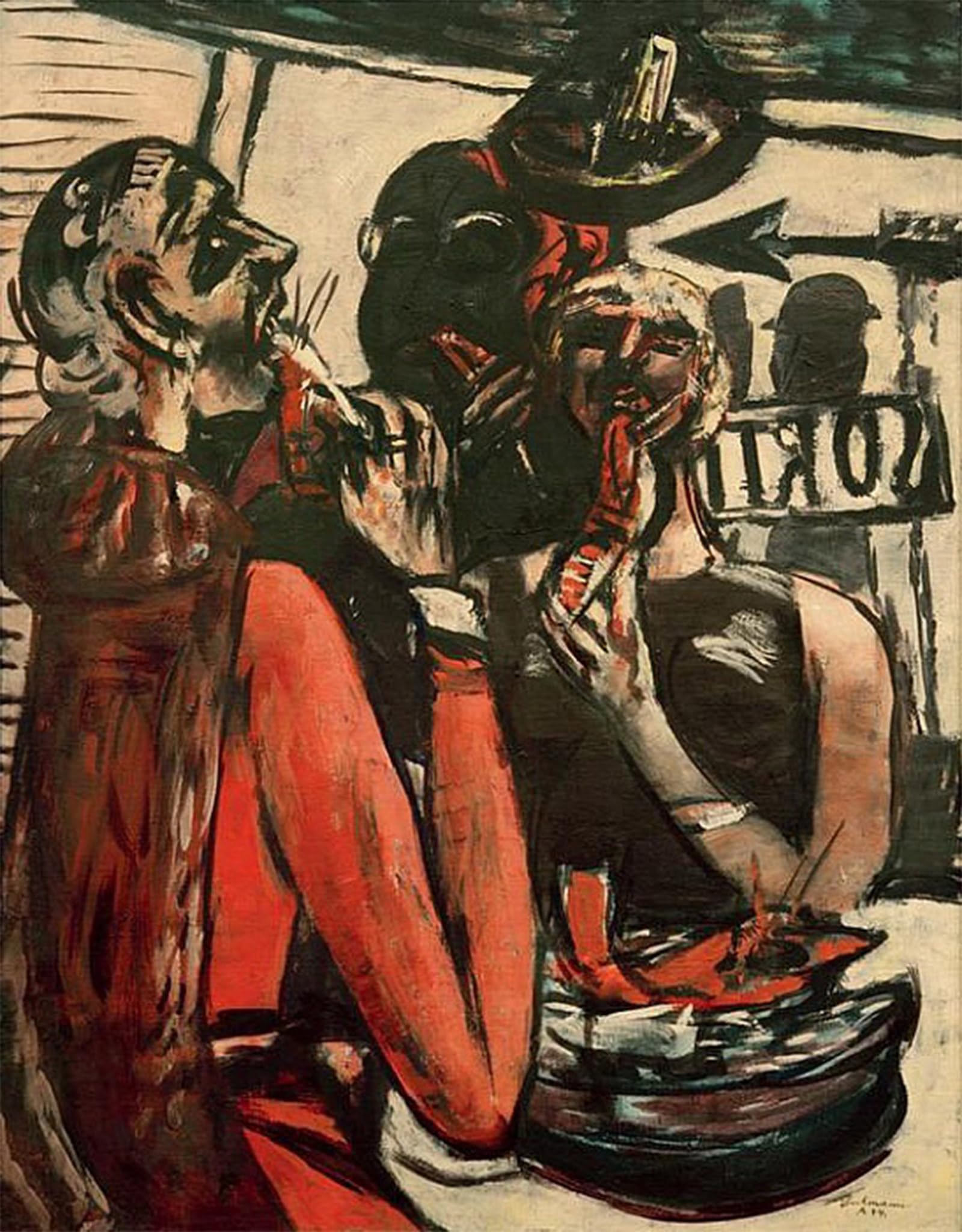 SERENDIPITP Vintage Picture Print on Canvas Wall Art Poster Prunier by Max Beckmann Artwork Print Poster for Wall Decor 60x90cm