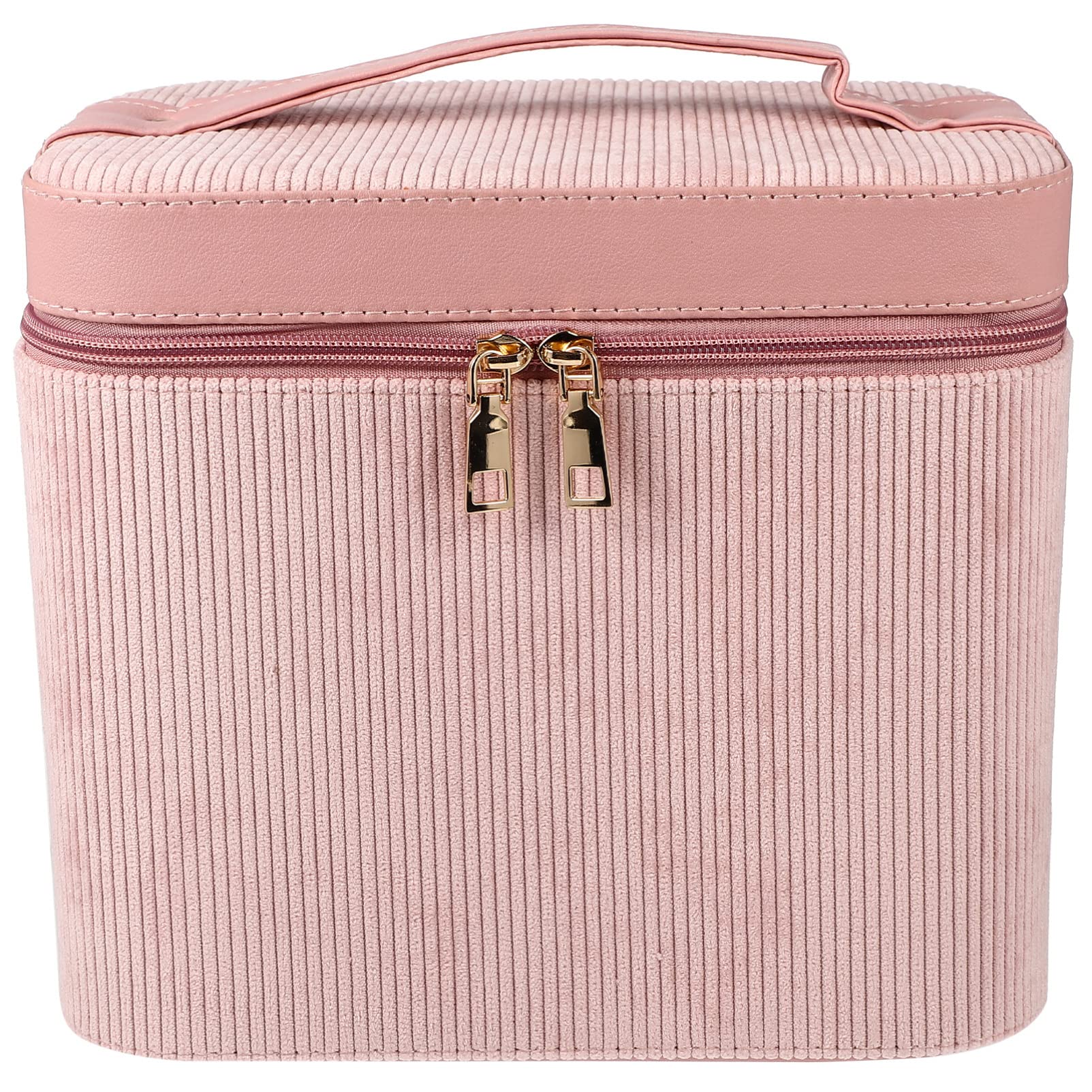 Beaupretty Estuche De Maquillaje De Gran Capacidad Neceser Multiusos para Guardar Cosméticos Bolsa Doble Capa con Espejo para Maquillaje De Viaje y Organización De Productos De Belleza