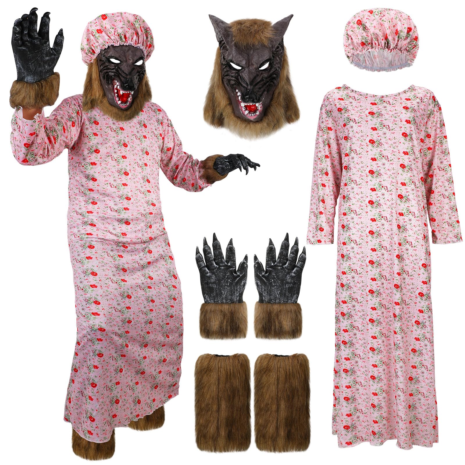 Bonuci Halloween Wolf Granny Costume